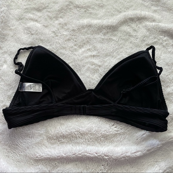 Old Navy black textured bikini top only - Picture 3 of 7